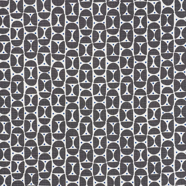 Schumacher Mezza Luna Black Fabric