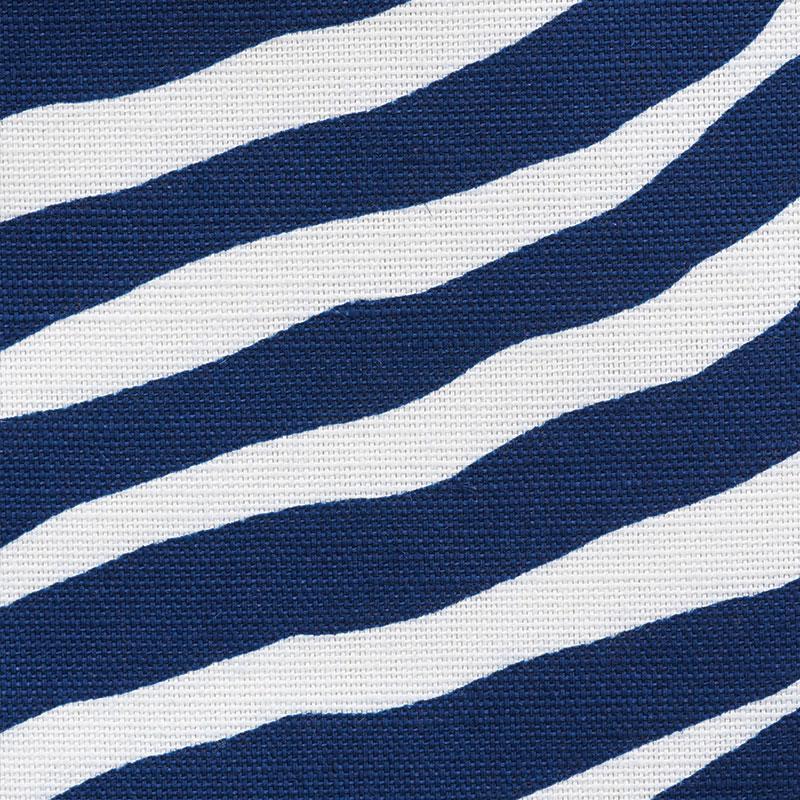 Schumacher Iconic Zebra Blue Fabric