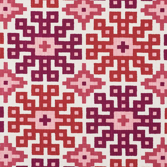 Schumacher Palmetto Print Valentine Fabric