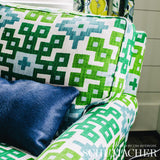 Schumacher Palmetto Print Lagoon Fabric