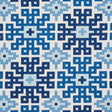 Schumacher Palmetto Print Ocean Fabric