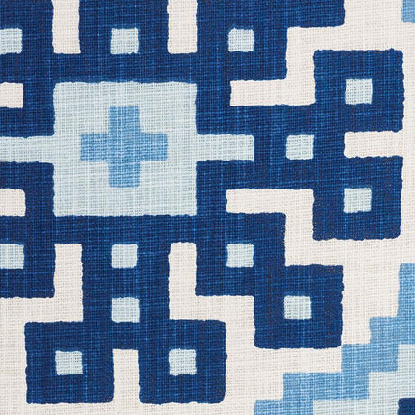 Schumacher Palmetto Print Ocean Fabric