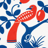 Schumacher Olive Tree Blue & Red Fabric