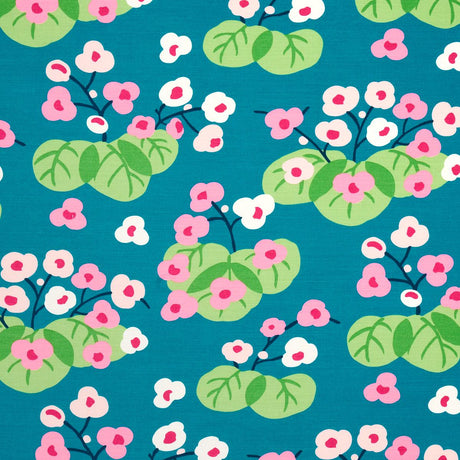 Schumacher Saku Peacock Fabric