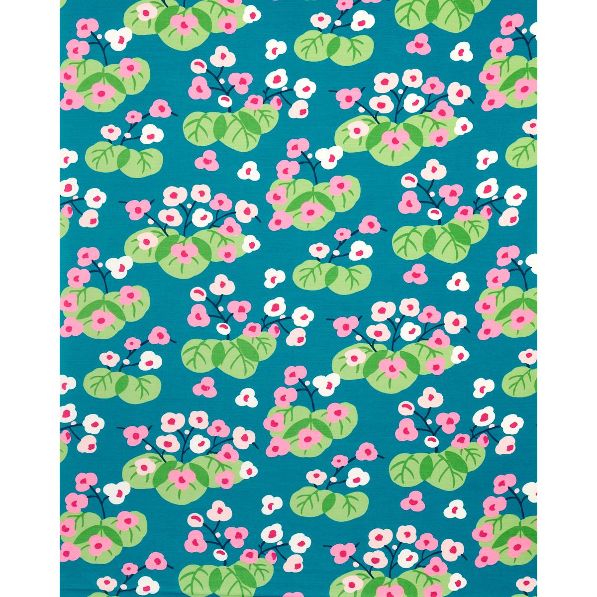 Schumacher Saku Peacock Fabric