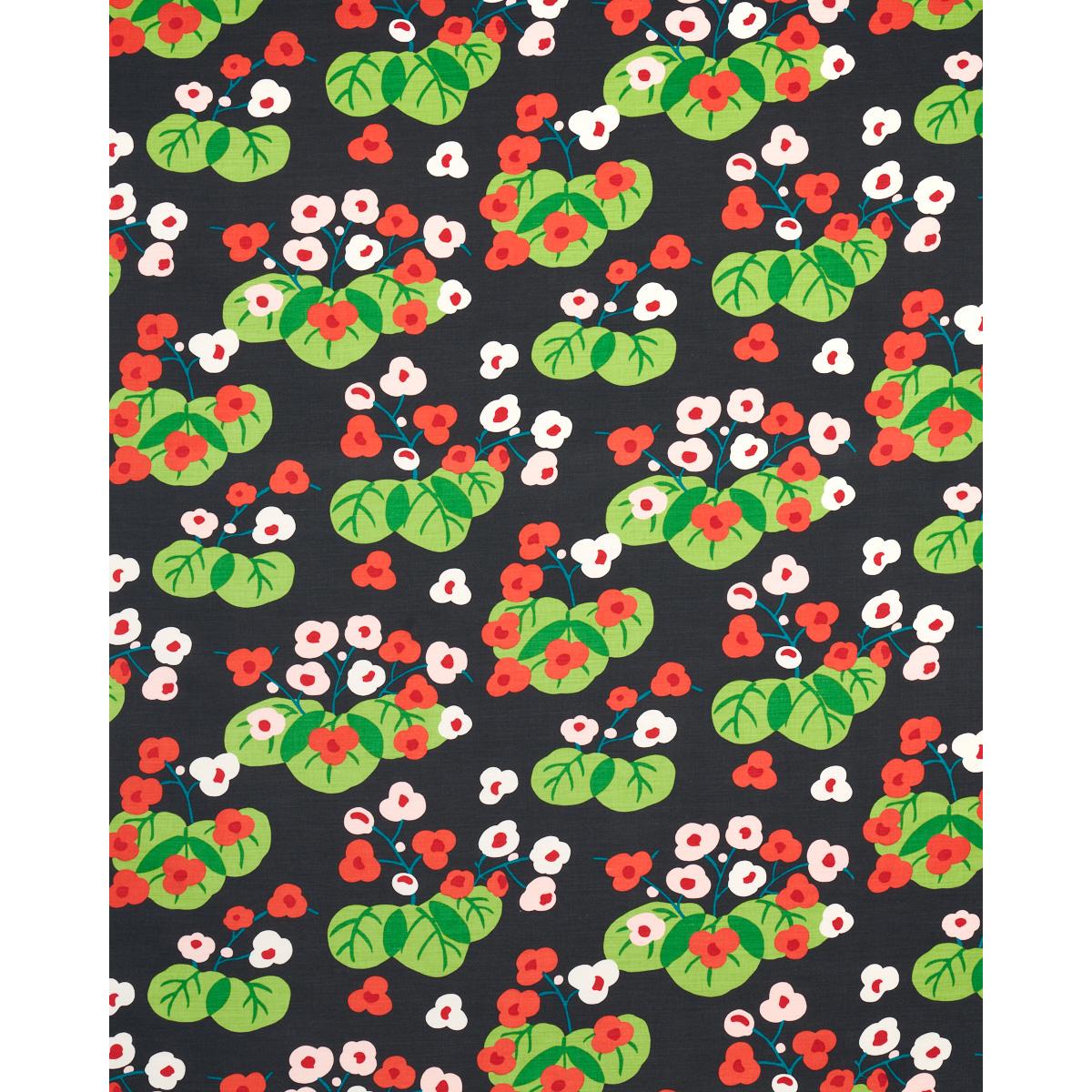 Schumacher Saku Soft Black Fabric