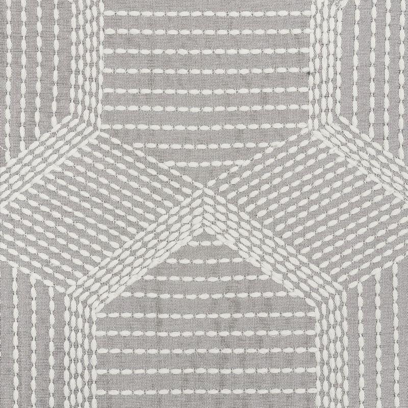 Schumacher Tortuga Embroidery Grey Fabric