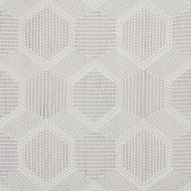 Schumacher Tortuga Embroidery Grey Fabric