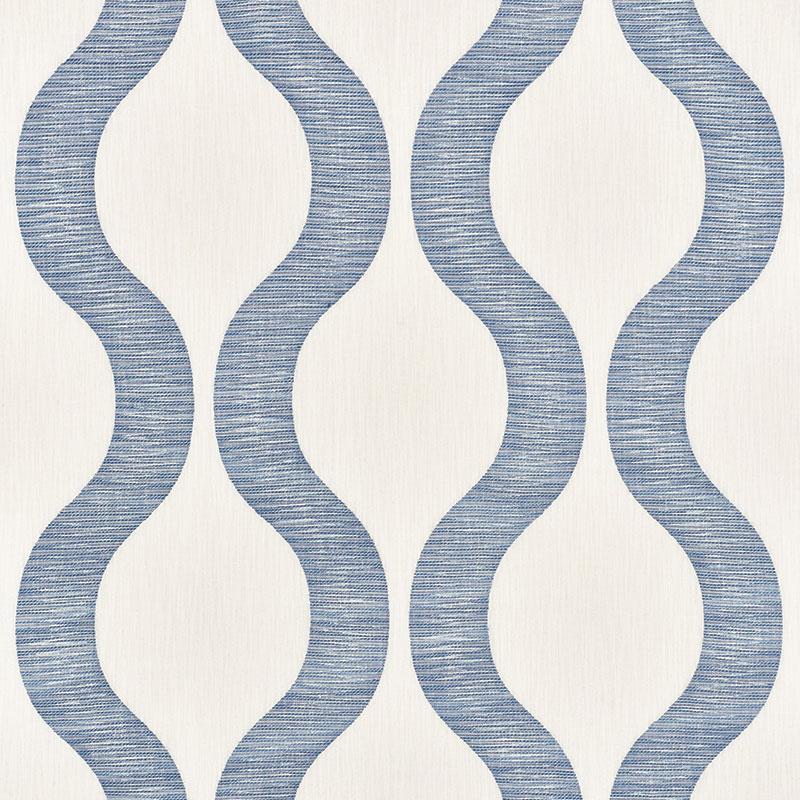 Schumacher Ondata Blue Fabric