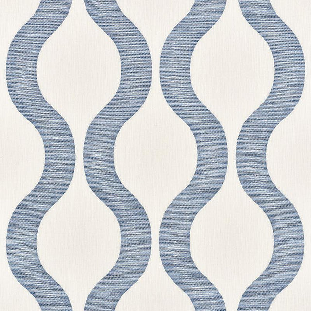 Schumacher Ondata Blue Fabric