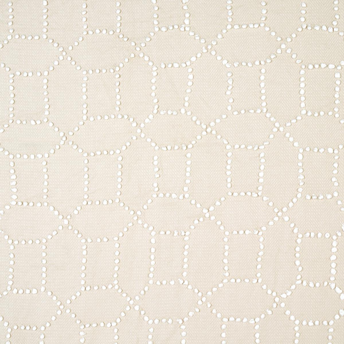 Schumacher Vento Embroidery Natural Fabric