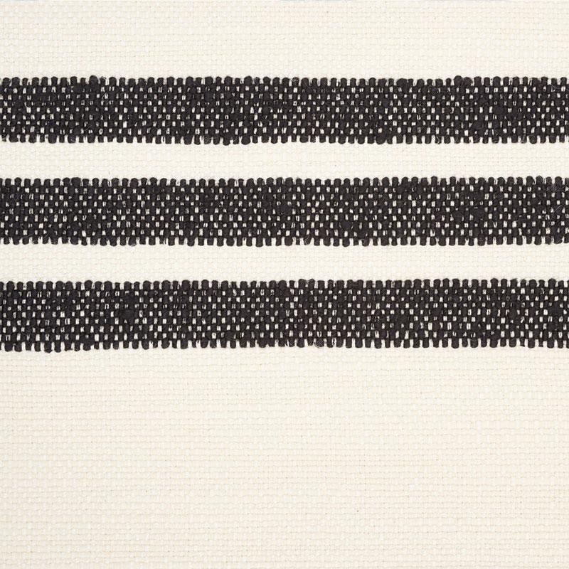 Schumacher Dune Stripe Black Fabric