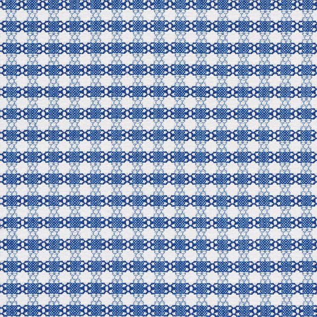 Schumacher Checkmate Blue Fabric