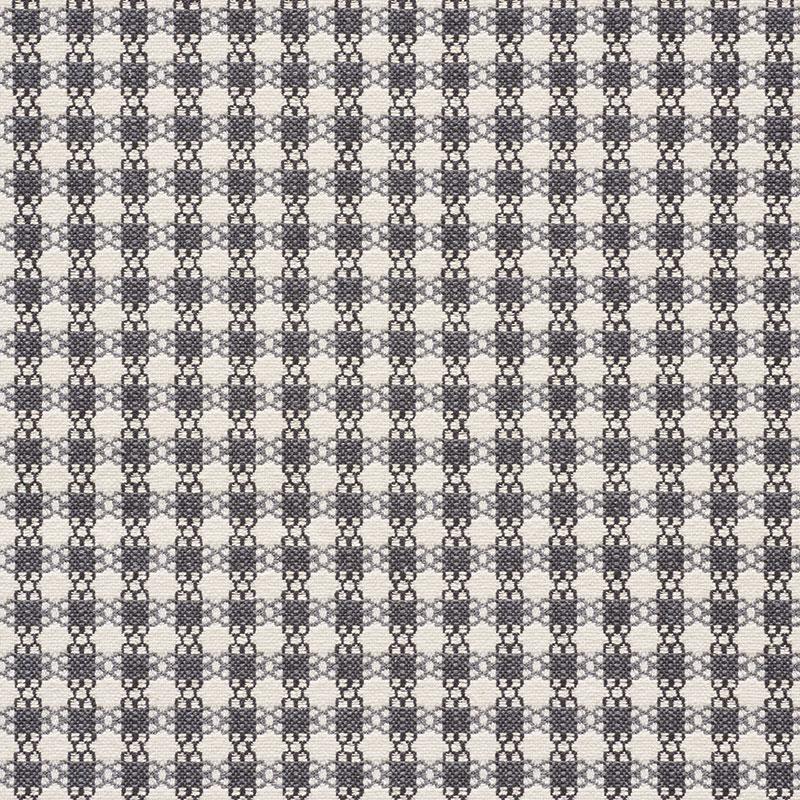 Schumacher Checkmate Graphite Fabric
