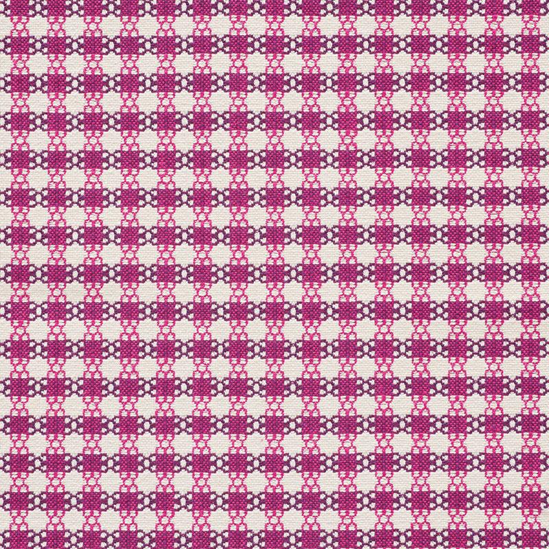 Schumacher Checkmate Berry Fabric