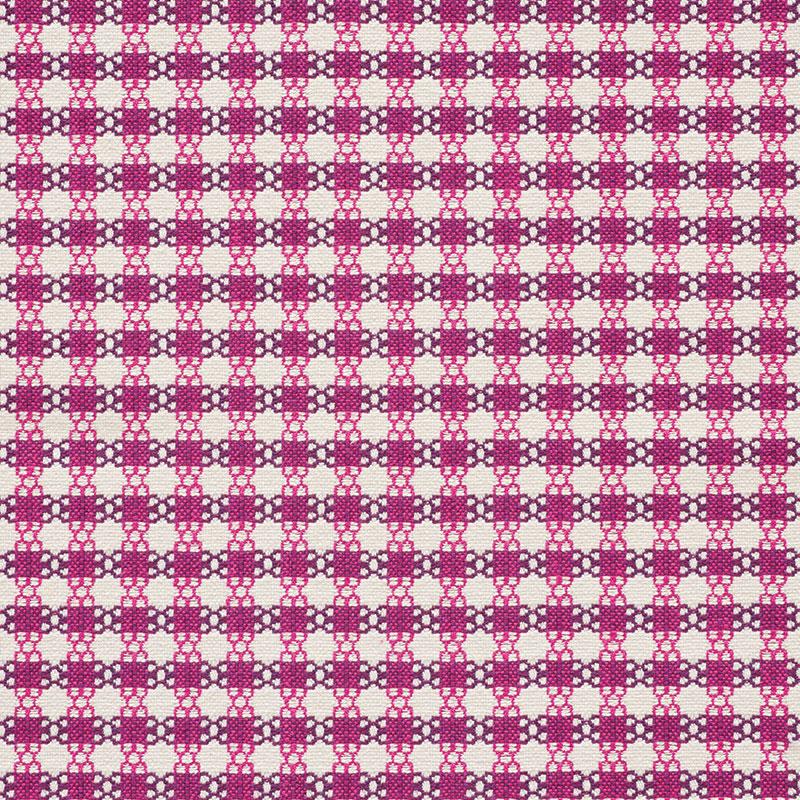 Schumacher Checkmate Berry Fabric