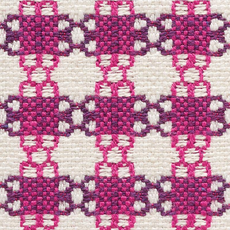 Schumacher Checkmate Berry Fabric