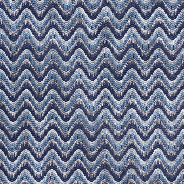 Schumacher Bargello Wave Blue Fabric