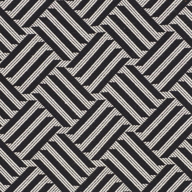 Schumacher Cross Hatch Black Fabric