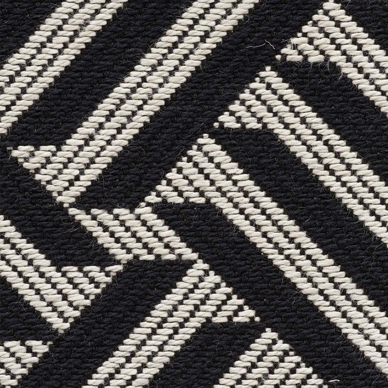 Schumacher Cross Hatch Black Fabric