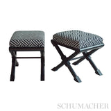 Schumacher Cross Hatch Black Fabric
