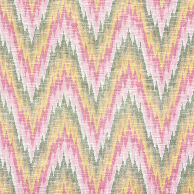 Schumacher Ibiza Flamestitch Spring Fabric