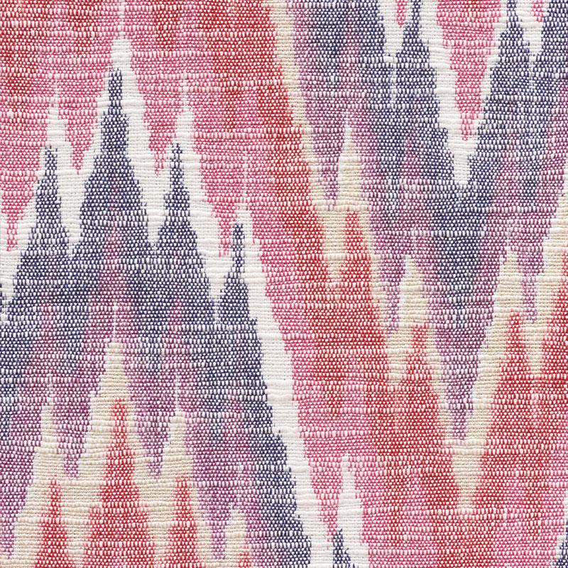 Schumacher Ibiza Flamestitch Berry Fabric