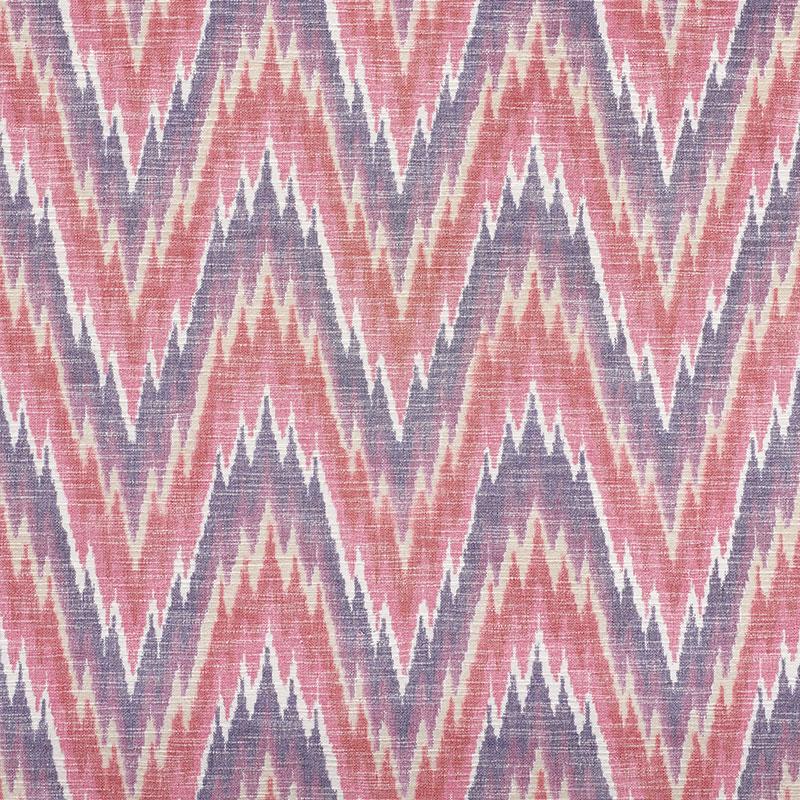 Schumacher Ibiza Flamestitch Berry Fabric