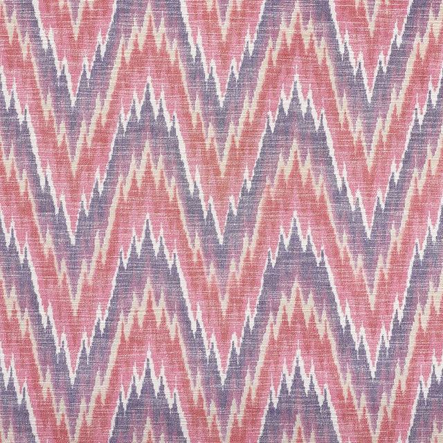 Schumacher Ibiza Flamestitch Berry Fabric