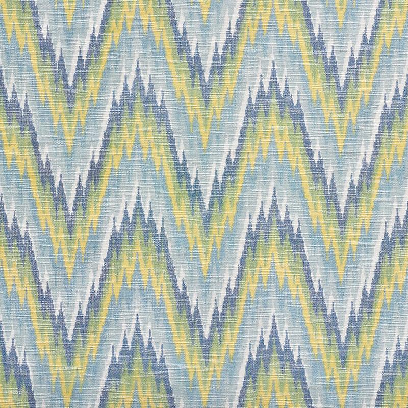 Schumacher Ibiza Flamestitch Pool Fabric
