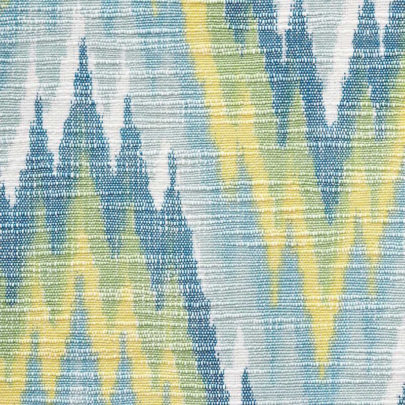 Schumacher Ibiza Flamestitch Pool Fabric