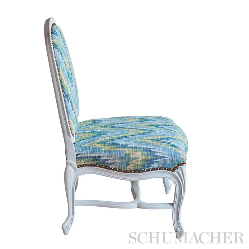 Schumacher Ibiza Flamestitch Pool Fabric