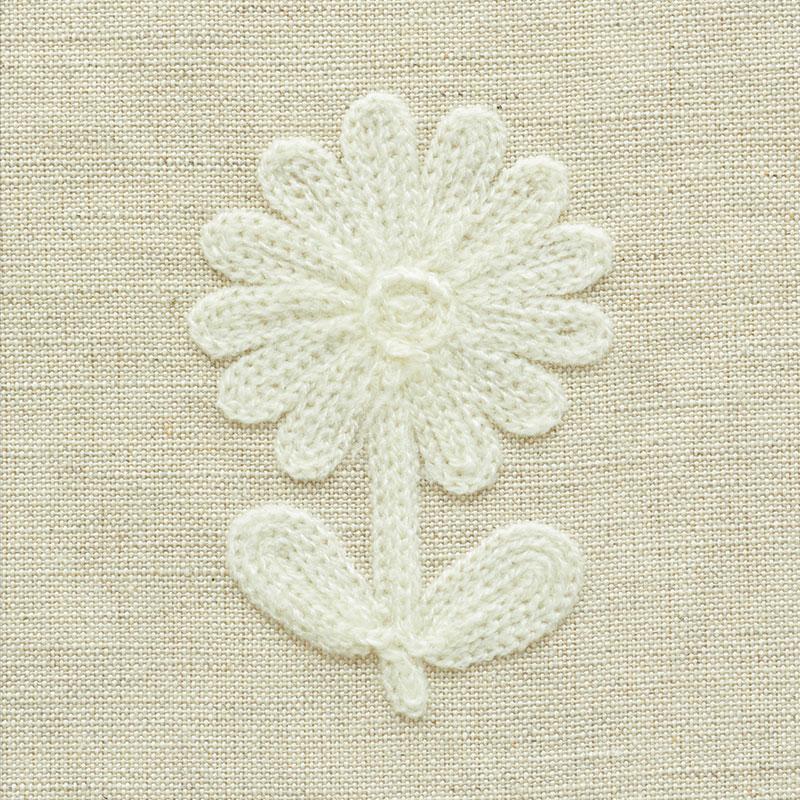 Schumacher Paley Embroidery Natural Fabric