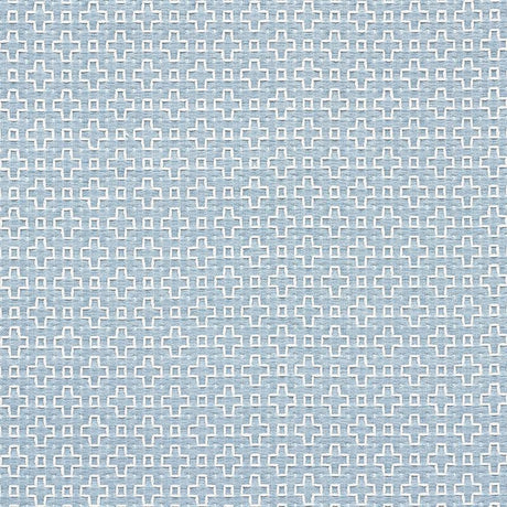 Schumacher Scout Embroidery Sky Fabric