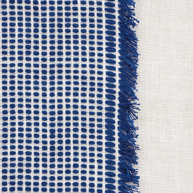 Schumacher Tulum Casement Blue Fabric