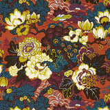 Schumacher Shanghai Peacock Cinnabar Fabric