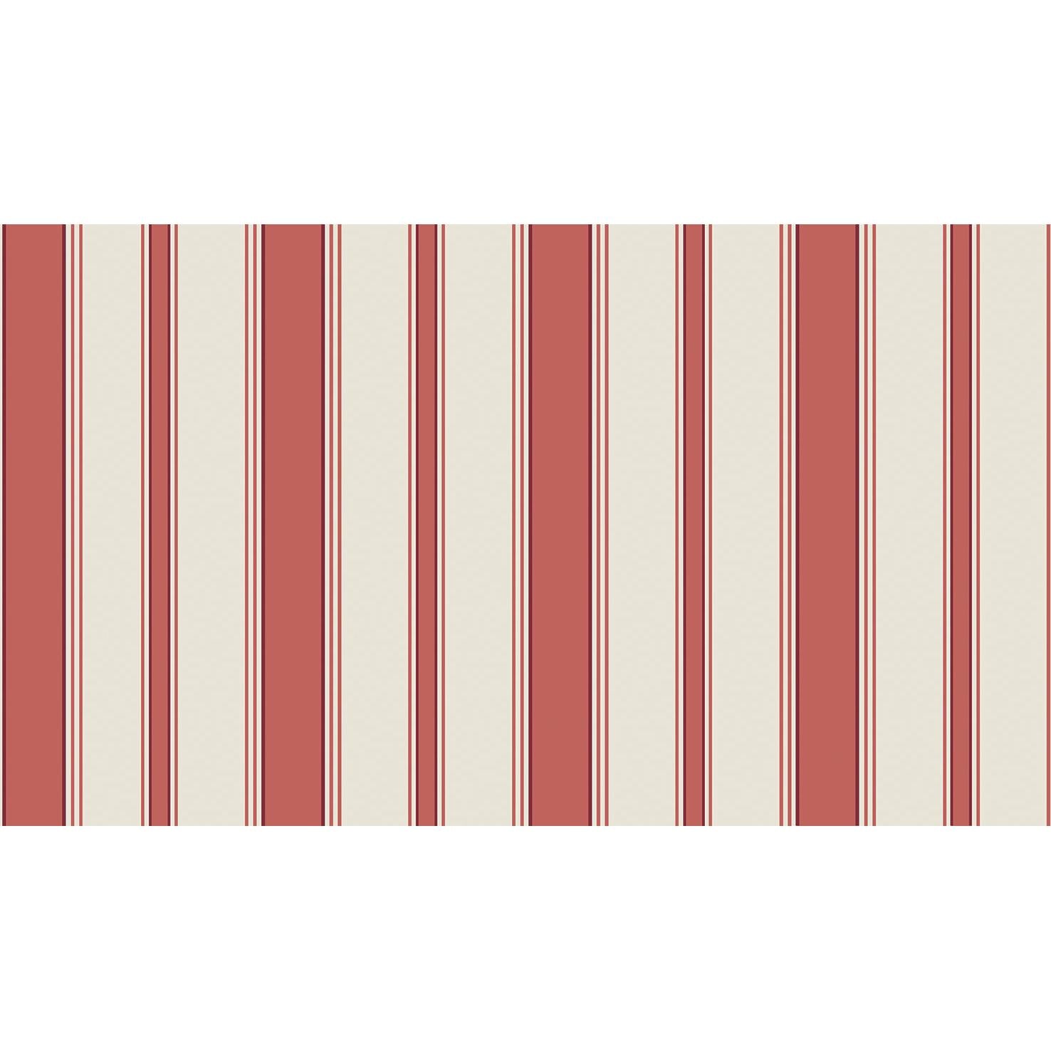 Cole & Son Cambridge Stripe Red/Sand Wallpaper