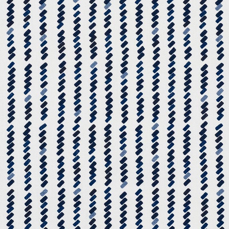 Schumacher Tic For Tac Blue Fabric