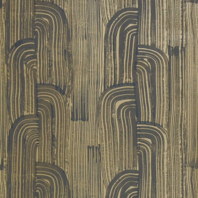 Lee Jofa CRESCENT PAPER EBONY/GOLD Wallpaper