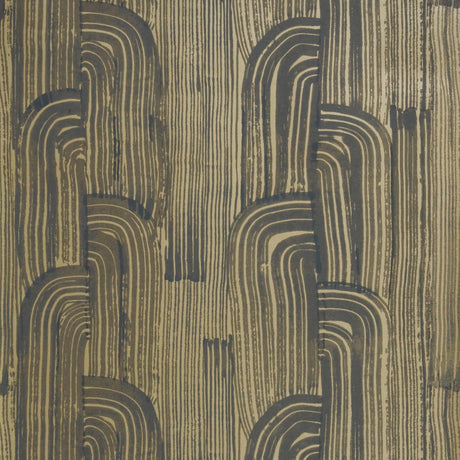 Lee Jofa CRESCENT PAPER EBONY/GOLD Wallpaper