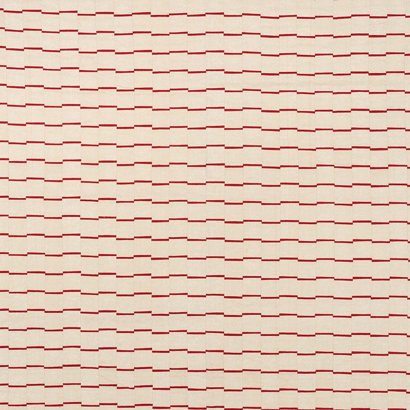 Schumacher Lines Red Fabric