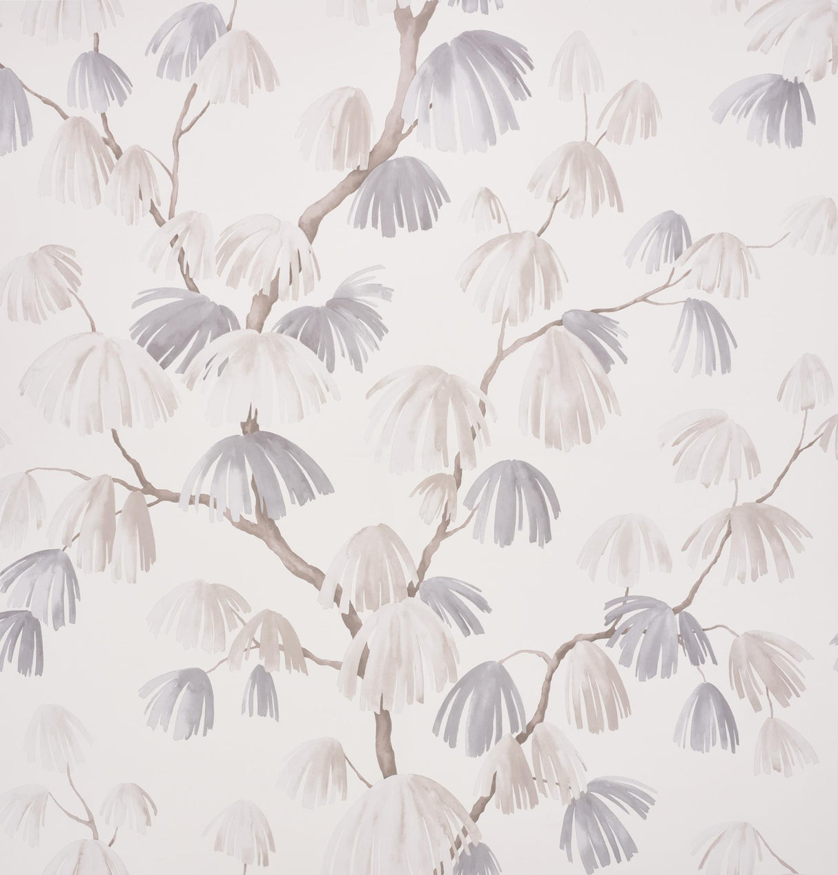 Schumacher Weeping Pine Neutral Wallpaper