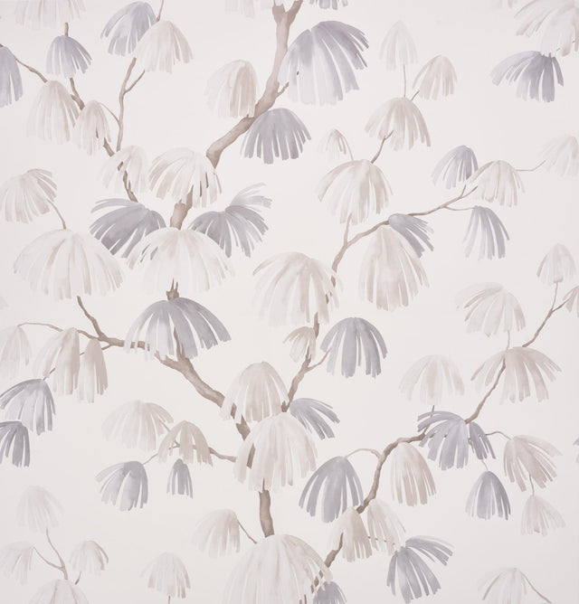 Schumacher Weeping Pine Neutral Wallpaper