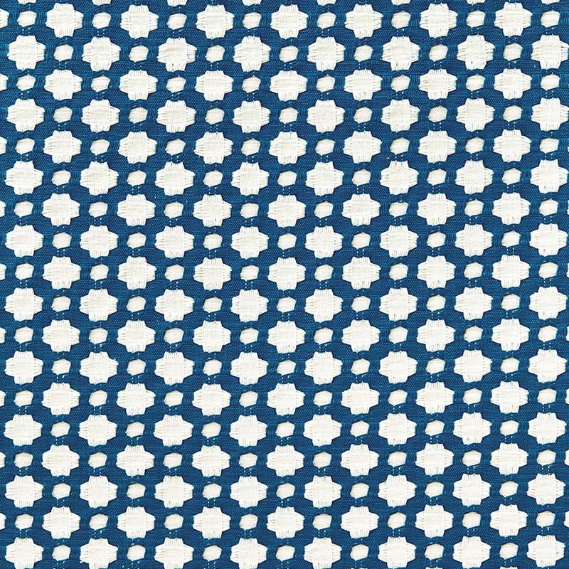 Schumacher Betwixt Indigo/Ivory Fabric