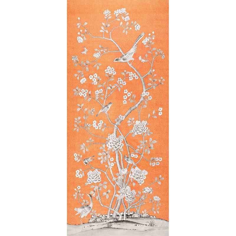 Schumacher Chinois Palais Tangerine Fabric