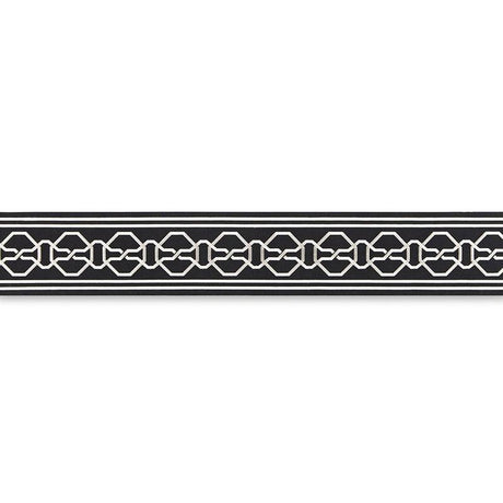 Schumacher Malmaison Tape Noir / Swan Trim