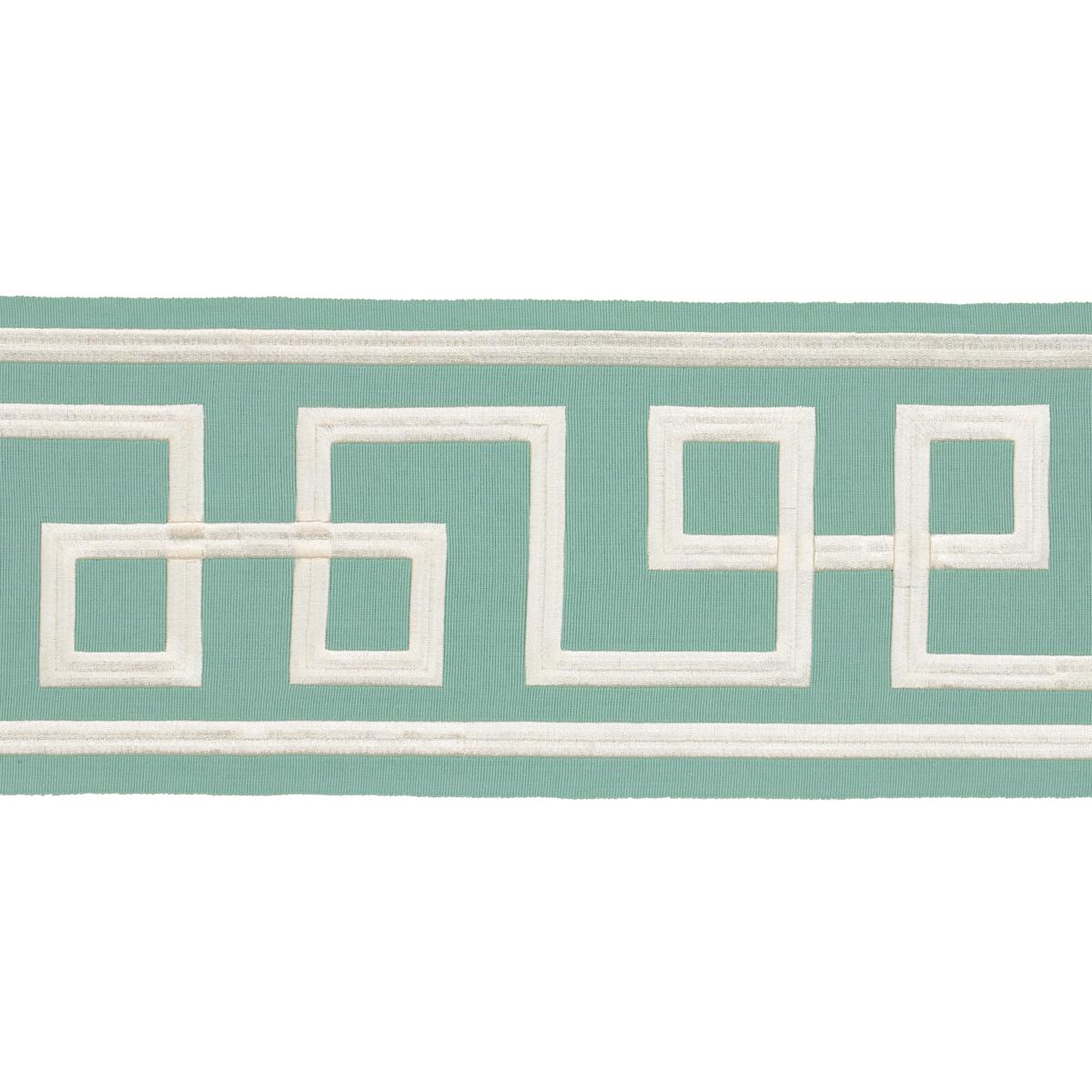 Schumacher Octavius Tape Aqua Marine Trim