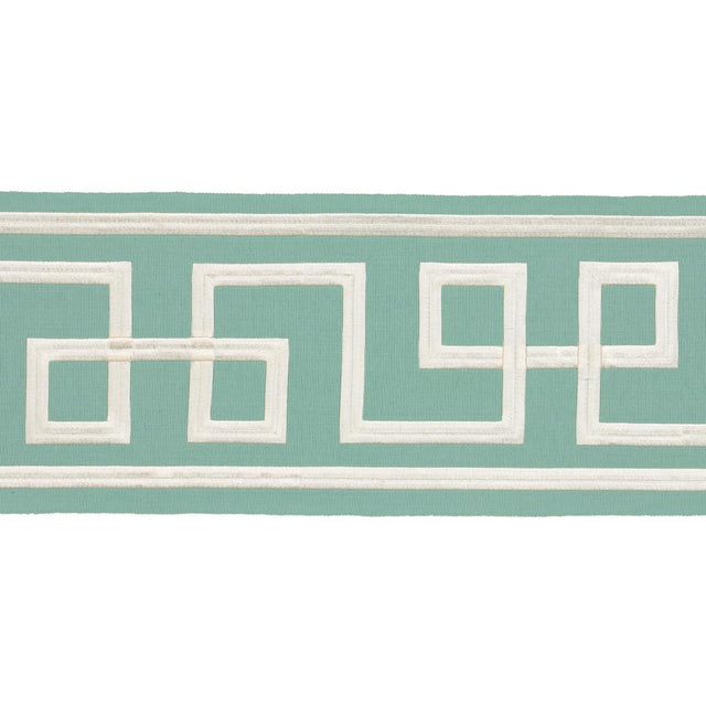 Schumacher Octavius Tape Aqua Marine Trim