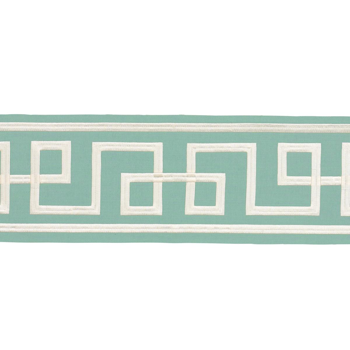 Schumacher Octavius Tape Aqua Marine Trim