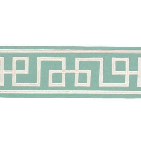 Schumacher Octavius Tape Aqua Marine Trim